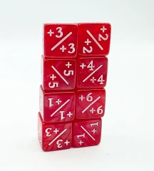 +1/+1 Pearl Red Counters for Magic - Set of 8